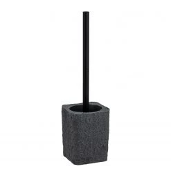 WENKO Brosse WC Villata - Polyrésine - Anthracite