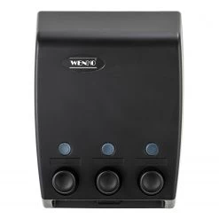 WENKO Distributeur de savon Varese (triple) - Matière plastique - Noir