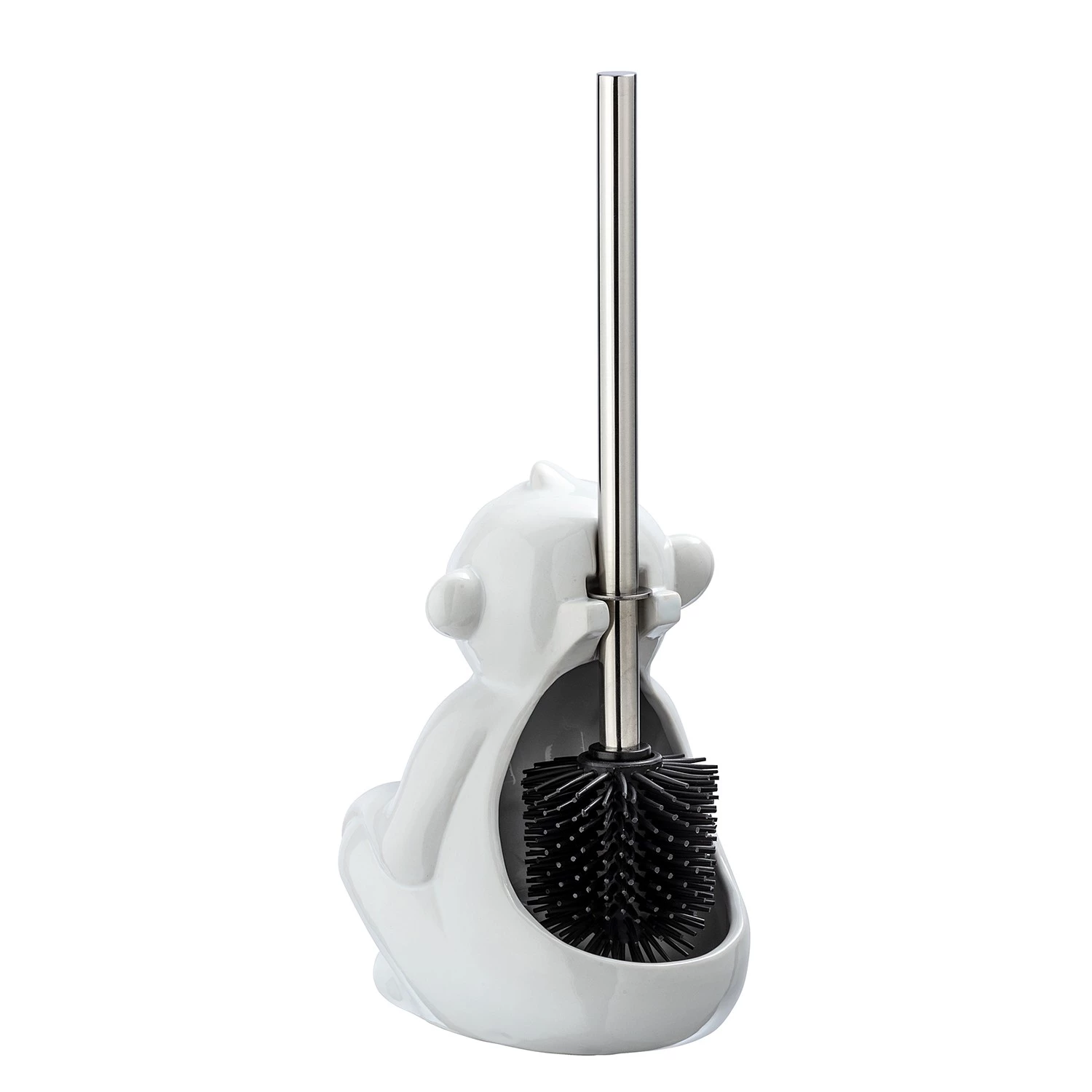 WENKO Brosse WC Monkey Quiet - Céramique - Blanc 3 WENKO Brosse WC Monkey Quiet - Céramique - Blanc – Image 3