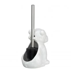 WENKO Brosse WC Bulldog - Céramique - Blanc -Accessoires de salle de bain Soldes 1000243027 210129 09321800245 DETAILS P000000001000243027