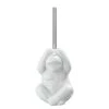 WENKO Brosse WC Monkey Dark - Céramique - Blanc