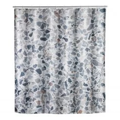 WENKO Rideau de douche Terrazzo - Polyester - Multicolore