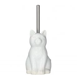 WENKO Brosse WC Cat - Céramique - Blanc