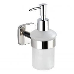 WENKO Distributeur de savon Mezzano - Acier inoxydable - Argenté