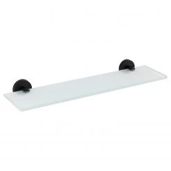 WENKO Table murale Bosio - Acier / Verre - Noir