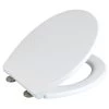 WENKO Siège WC Ostuni - Duroplast / Acier inoxydable - Blanc