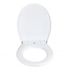 WENKO Siège WC Ostuni - Duroplast / Acier inoxydable - Blanc -Accessoires de salle de bain Soldes 1000243078 210129 09323400399 DETAILS P000000001000243078