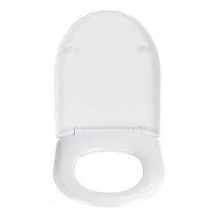 WENKO Siège de WC Exclusive Nr. 2 - Duroplast / Acier inoxydable - Blanc / Argent -Accessoires de salle de bain Soldes 1000243081 210909 10150000020 DETAILS P000000001000243081