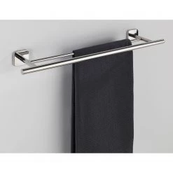 WENKO Porte-serviette Duo Mezzano - Acier inoxydable - Argenté -Accessoires de salle de bain Soldes 1000243098 210129 09324500449 DETAILS P000000001000243098