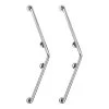 WENKO Barres d’appui Secura IV (lot de 2) - Aluminium / Matière plastique - Chrome