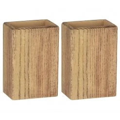 WENKO Portes brosses à dents Marla (lot de 2) - Polyrésine - Marron