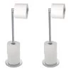 WENKO Dérouleurs papier toilette Odars (2 él.) - Acier inoxydable - Argenté