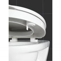 WENKO Siège WC Secura - Aluminium / Duroplasz - Blanc -Accessoires de salle de bain Soldes 1000243169 210129 09331900639 DETAILS P000000001000243169