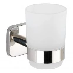 WENKO Portes brosses à dents Uno Mezzano - Acier / Verre - Argenté