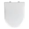 WENKO Siège de WC Exclusive Nr. 5 - Duroplast / Acier inoxydable - Blanc / Argent