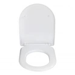 WENKO Siège de WC Exclusive Nr. 5 - Duroplast / Acier inoxydable - Blanc / Argent -Accessoires de salle de bain Soldes 1000243177 210909 10150000036 DETAILS P000000001000243177