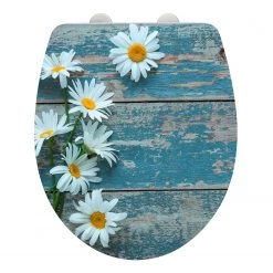 WENKO Siège WC Asteride - Duroplast / Plexiglas - Multicolore