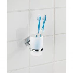 WENKO Verre à dents Cuba - Chrome - Lot de 2 -Accessoires de salle de bain Soldes 1000243184 210129 09332800681 DETAILS P000000001000243184