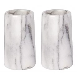 WENKO Porte brosses à dents Onyx (lot de 2) - Marbre blanc