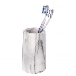 WENKO Porte brosses à dents Onyx (lot de 2) - Marbre blanc -Accessoires de salle de bain Soldes 1000243195 210129 09333900721 DETAILS P000000001000243195
