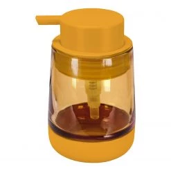 Kleine Wolke Distributeur de savon Belly - Verre / Silicone - Jaune doré