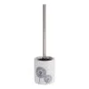 WENKO Brosse WC Astera - Céramique - Blanc / Gris