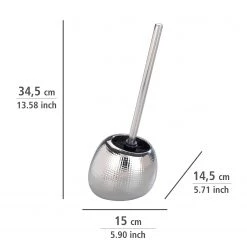 WENKO Brosse WC Polaris Nodi - Céramique - Chrome -Accessoires de salle de bain Soldes 1000257668 210422 0738470001019 ICON DETAILS P000000001000257668 icon seal