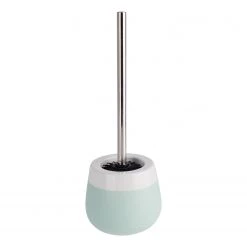 WENKO Brosse WC Malta - Blanc / Verre menthe