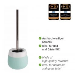 WENKO Brosse WC Malta - Blanc / Verre menthe -Accessoires de salle de bain Soldes 1000257669 210422 0738480001024 ICON DETAILS P000000001000257669 icon seal