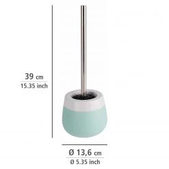 WENKO Brosse WC Malta - Blanc / Verre menthe -Accessoires de salle de bain Soldes 1000257669 210422 0738480001025 ICON DETAILS P000000001000257669 icon seal