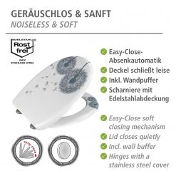 WENKO Siège WC Astera - Métal / Matière plastique - Argenté -Accessoires de salle de bain Soldes 1000257685 210422 0739050001088 ICON DETAILS P000000001000257685 icon seal