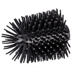 WENKO Brosse WC Polaris - Céramique / Silicone - Gris clair -Accessoires de salle de bain Soldes 1000257690 210422 07390800114 DETAILS P000000001000257690