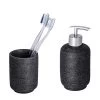 WENKO Set salle de bain Goa Neo (2 éléments) - Anthracite - Anthracite
