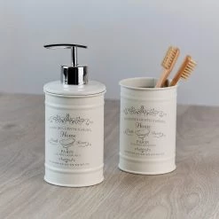 WENKO Set salle de bain Home (3 éléments) - Métal - Crème -Accessoires de salle de bain Soldes 1000257719 210422 07393600221 DETAILS P000000001000257719