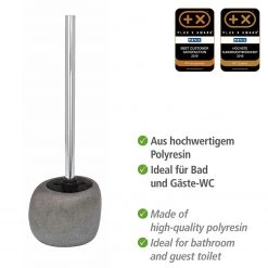 WENKO Brosse WC Pebble Stone - Polyrésine - Gris -Accessoires de salle de bain Soldes 1000257720 210422 073937001216 ICON DETAILS P000000001000257720 icon seal