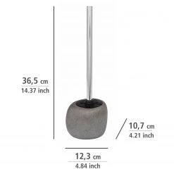 WENKO Brosse WC Pebble Stone - Polyrésine - Gris -Accessoires de salle de bain Soldes 1000257720 210422 073938001217 ICON DETAILS P000000001000257720 icon seal