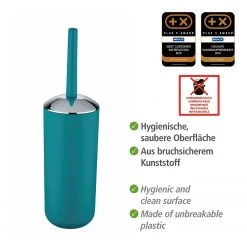 WENKO Brosse WC Brasil - Bleu pétrole -Accessoires de salle de bain Soldes 1000257722 210422 073941001230 ICON DETAILS P000000001000257722 icon seal