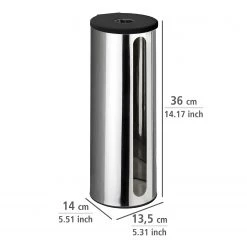 WENKO Porte rouleaux papier toilette Detroit - Métal - Brillant -Accessoires de salle de bain Soldes 1000257748 210422 074003001318 ICON DETAILS P000000001000257748 icon seal