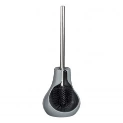WENKO Brosse WC Drop Neo - Céramique - Gris - Gris