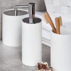 WENKO Distributeur de savon Ida - Blanc -Accessoires de salle de bain Soldes 1000257763 210422 07401500377 DETAILS P000000001000257763