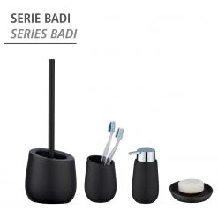 WENKO Brosse WC Badi - Noir -Accessoires de salle de bain Soldes 1000257778 210422 074028001418 ICON DETAILS P000000001000257778 icon seal