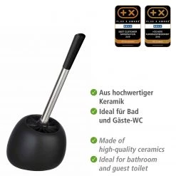 WENKO Brosse WC Polaris II - Noir mat -Accessoires de salle de bain Soldes 1000257799 210422 074050001508 ICON DETAILS P000000001000257799 icon seal