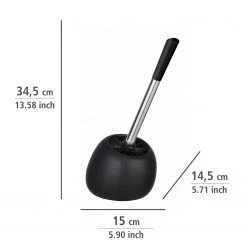 WENKO Brosse WC Polaris II - Noir mat -Accessoires de salle de bain Soldes 1000257799 210422 074050001509 ICON DETAILS P000000001000257799 icon seal