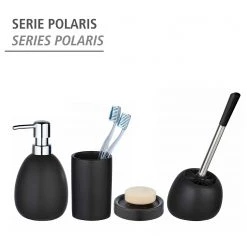 WENKO Brosse WC Polaris II - Noir mat -Accessoires de salle de bain Soldes 1000257799 210422 074051001510 ICON DETAILS P000000001000257799 icon seal