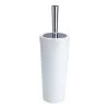 WENKO Brosse WC Coni - Céramique / Matière plastique - Blanc / Chrome