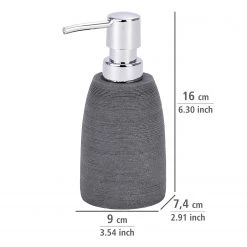 WENKO Distributeur de savon Goa - Gris - Gris -Accessoires de salle de bain Soldes 1000257805 210422 074059001544 ICON DETAILS P000000001000257805 icon seal