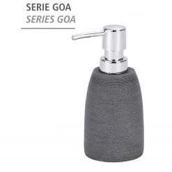 WENKO Distributeur de savon Goa - Gris - Gris -Accessoires de salle de bain Soldes 1000257805 210422 074059001545 ICON DETAILS P000000001000257805 icon seal