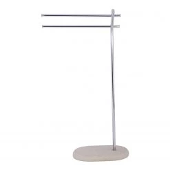 WENKO Porte-serviettes sur pied Puro - Métal / Matière plastique - Chrome / Beige 12 WENKO Porte-serviettes sur pied Puro - Métal / Matière plastique - Chrome / Beige -Accessoires de salle de bain Soldes 1000257807 210422 07410100560 DETAILS P000000001000257807