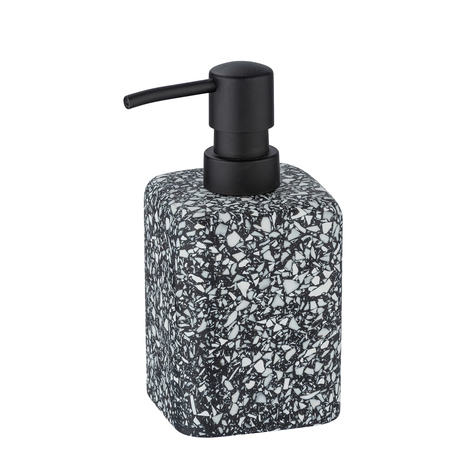 WENKO Distributeur de savon Terrazzo - Noir / Blanc 1 WENKO Distributeur de savon Terrazzo - Noir / Blanc