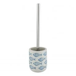 WENKO Brosse WC Aquamarin - Céramique - Beige / Bleu